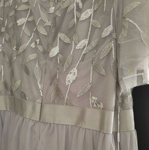 Gray Maxi Evening Grown